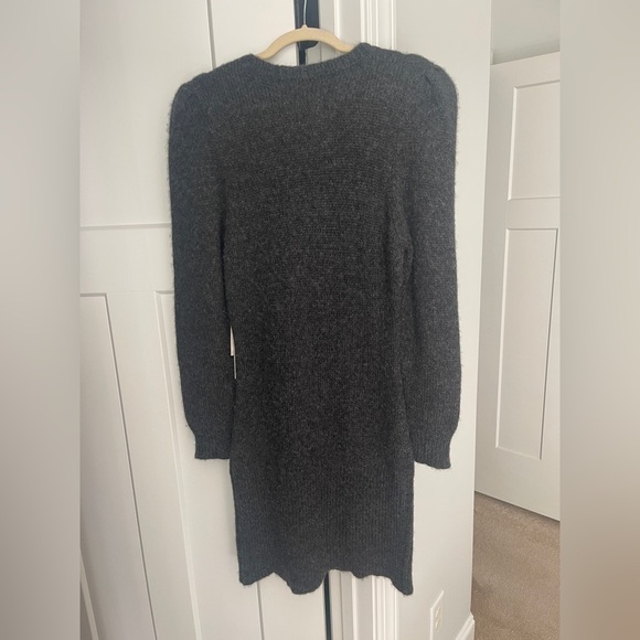 NWT St. Roche SISSY MINI DRESS charcoal Gray long sleeve sweater - Picture 7 of 7
